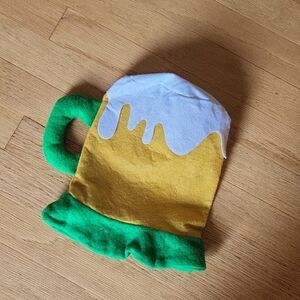 🔴St Patrick’s Day Beer Stein Green and Yellow Novelty Hat